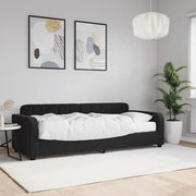 Divano Letto con Materasso-Sofa Letto-Daybed Nero 80x200 cm in Velluto 325496