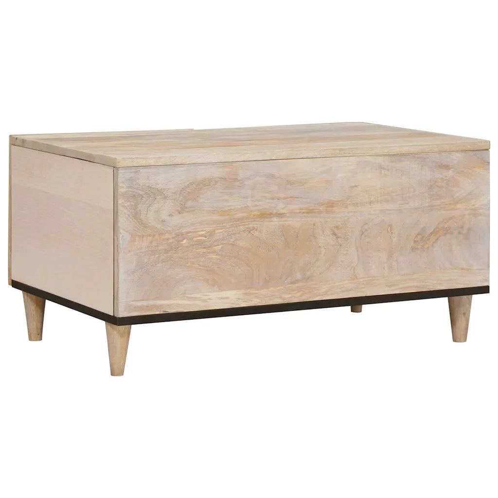 vidaXL Tavolino da salotto con lo scaffale Beige 80 x 50 x 40 cm