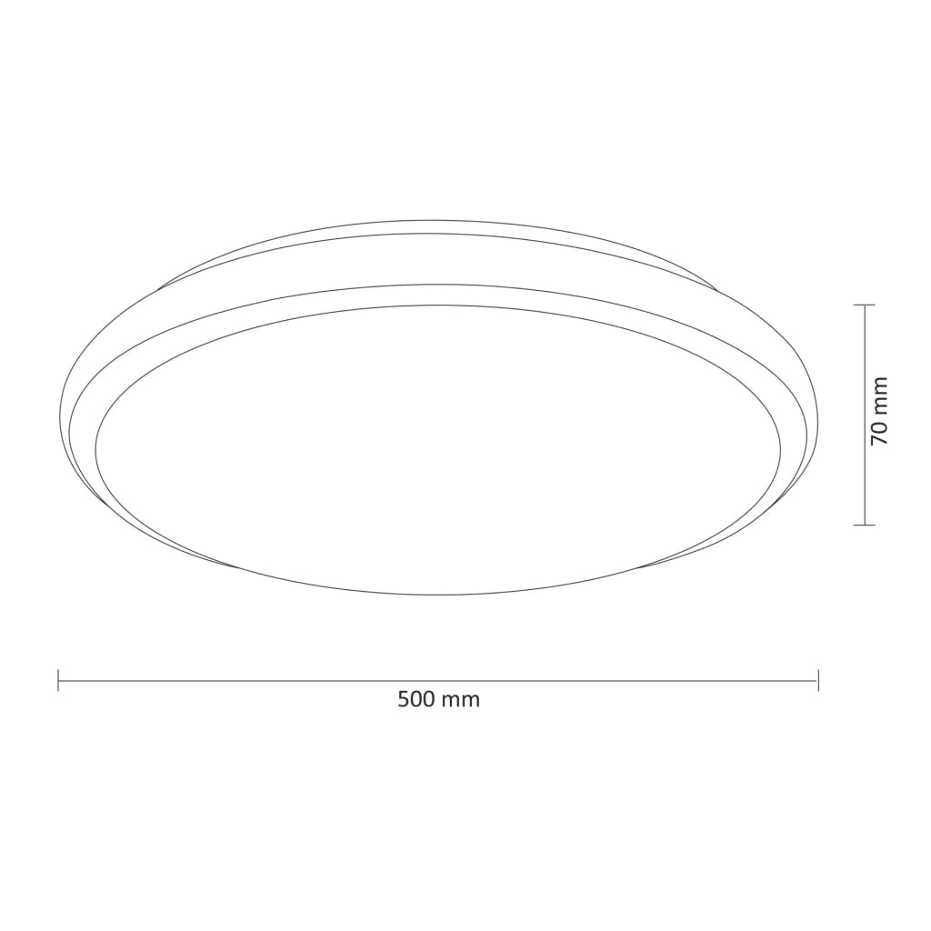 Plafoniera LED dimmerabile 50cm 68W Polux con telecomando