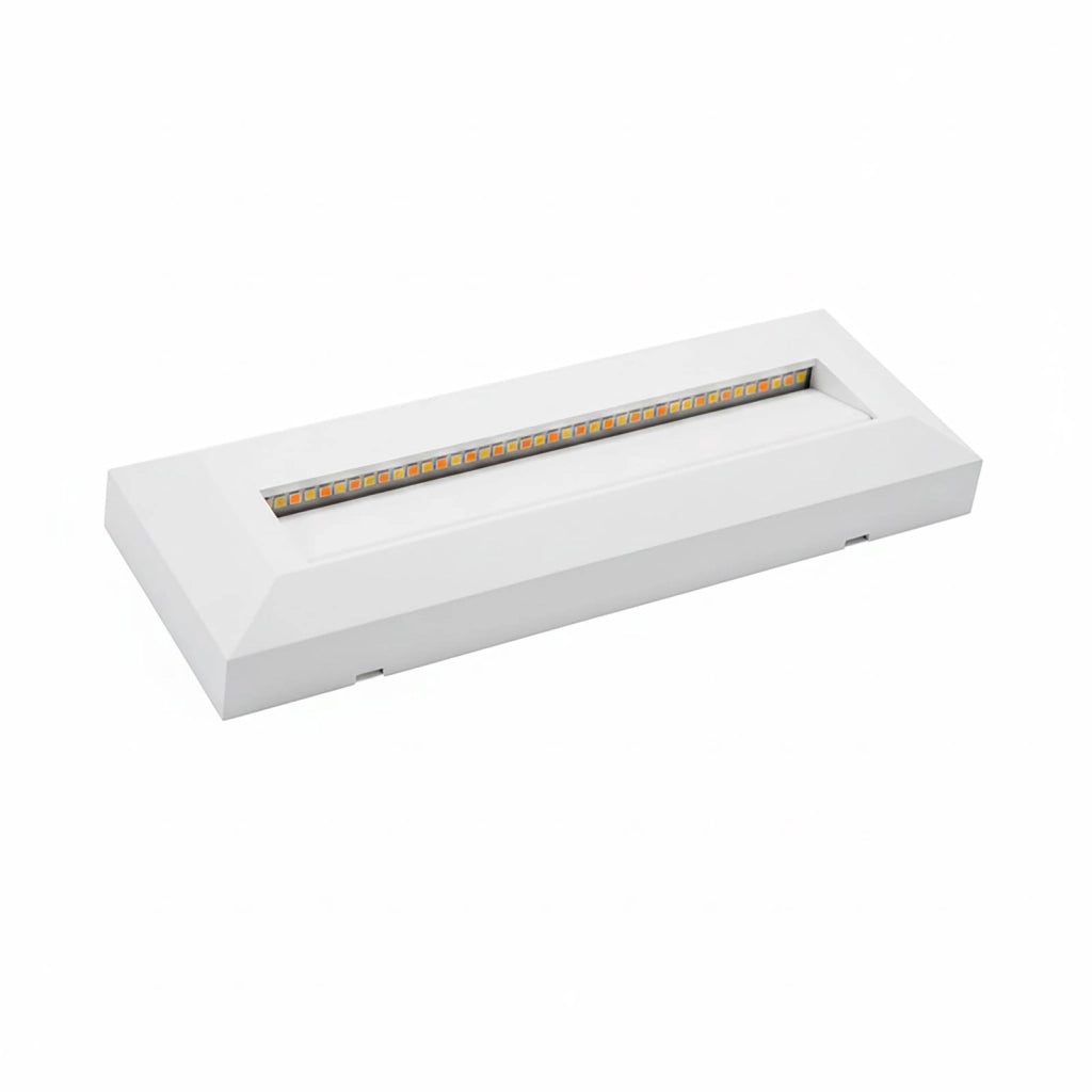 Faretto segnapassi rettangolare slim LED 6W CCT per esterni IP65 luce regolabile 3000K-6000K giardino parete muro 230V COLORE BIANCO
