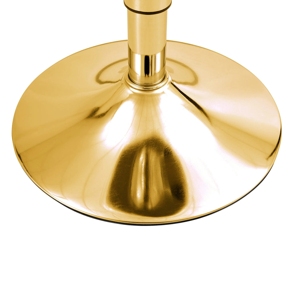 SGABELLO BAR regolabile 82-104 cm schienale trasparente oro Set da 2 pezzi