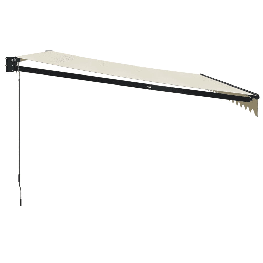 Tenda da Sole Retrattile Crema 4,5x3 m in Tessuto e Alluminio 3154454