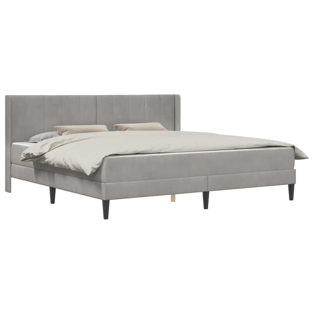 Struttura letto con materasso Grigio Chiaro 200 x 200 cm