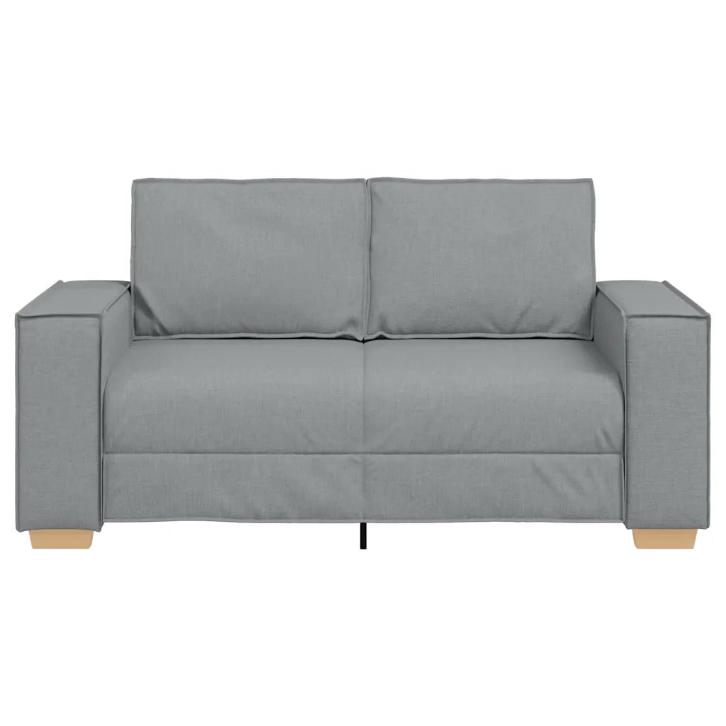 Divano a 2 posti Grigio chiaro 120 cm in tessuto