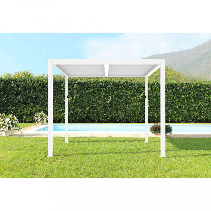 Pergola Bioclimatica 3x4 m in Alluminio Bianco