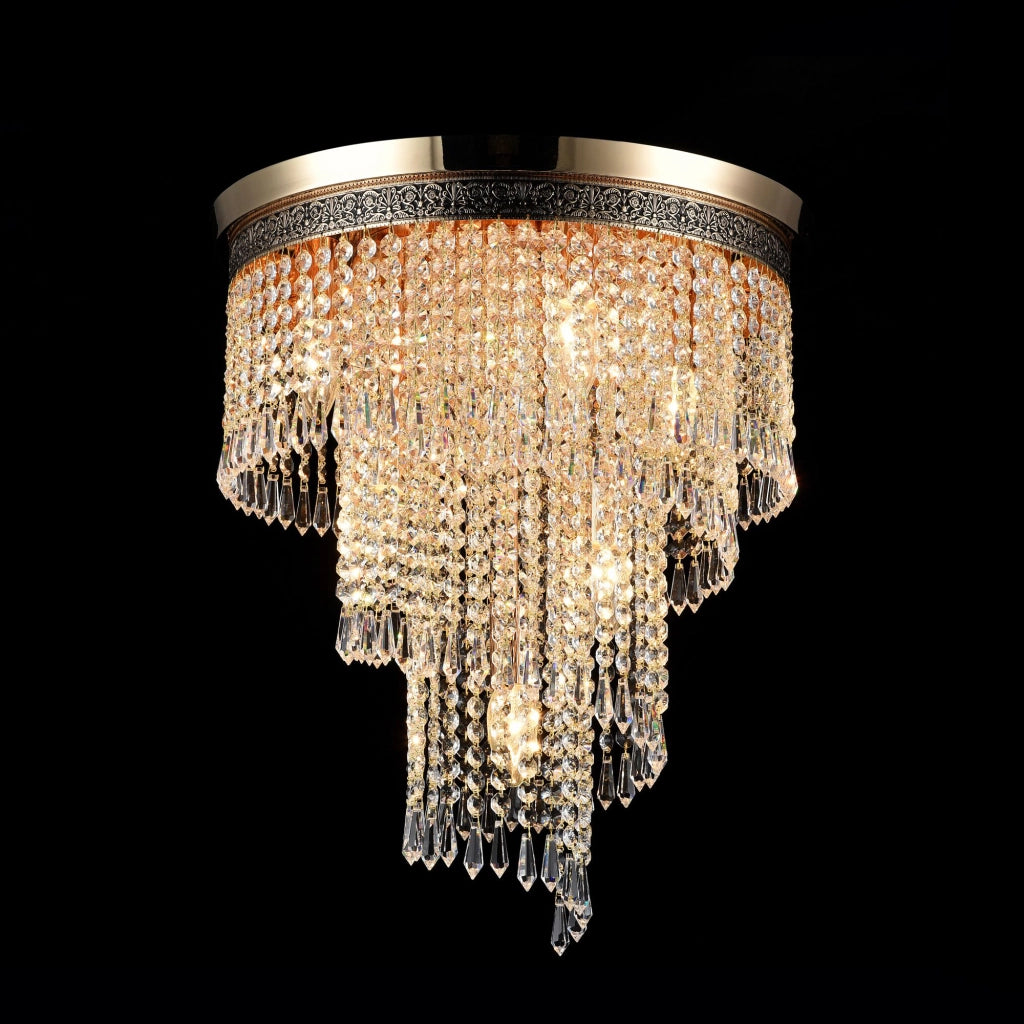 Maytoni Plafoniera contemporanea Cascade 7 luci E14 oro metallo vetro