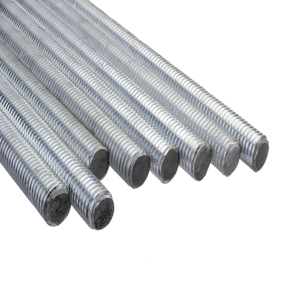 Barra asta filettata 12mm di acciaio zincato da 1mt classe di resistenza 4.8 passo grosso