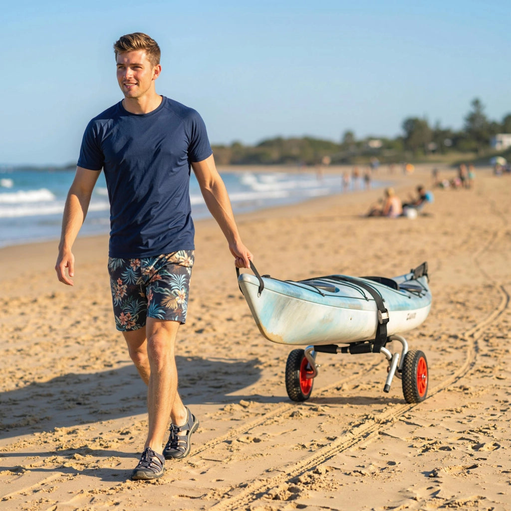 Carrello Trasporto Pieghevole per Kayak e Barche ¨C zephmum ¨C Alluminio, Grigio, 70 kg