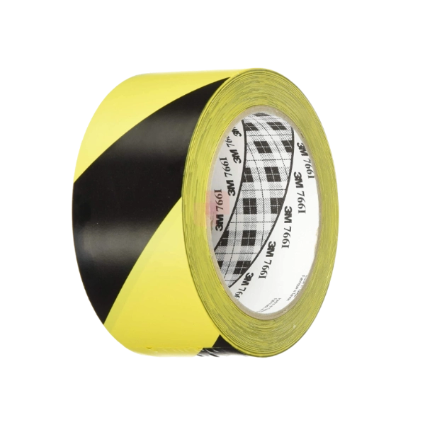 NASTRO SEGNALETICO ADESIVO mm 50x33 mt - colore giallo/nero