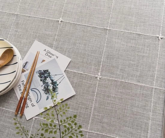 Tavolo coperto in cotone duraturo, lavabile, diametro 160 cm, per esterni, cucina, decorativo
