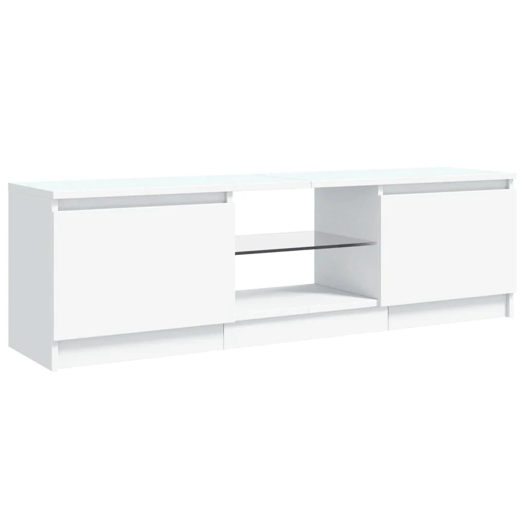 Mobile TV multimediale scaffale TV credenza mobile TV sala da pranzo soggiorno camera da letto con luci LED 120 x 30 x 35,5 cm bianco 02_0026510
