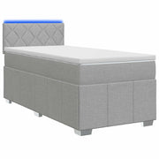 Letto box spring con materasso Grigio Chiaro 90 x 200 cm 3452593