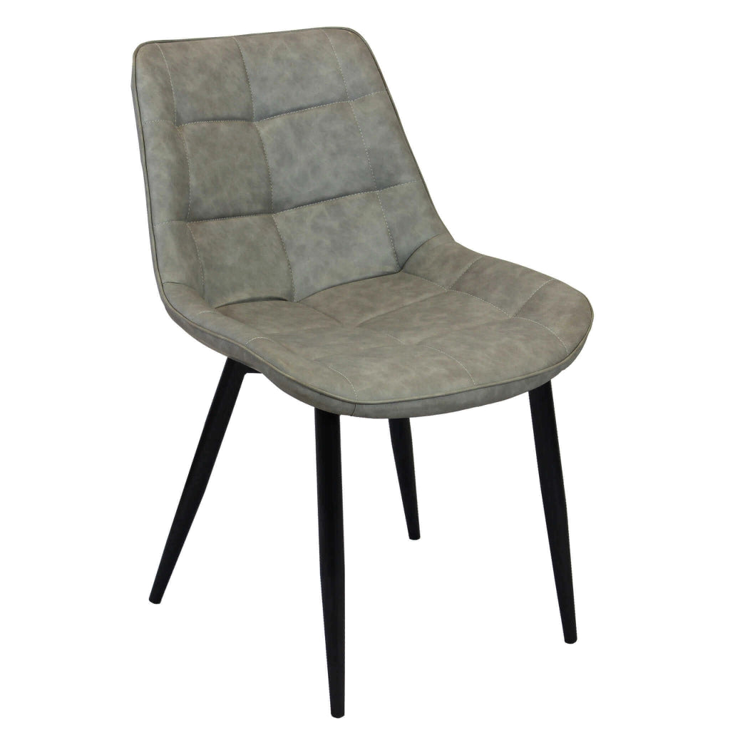 Poltrona per Sala da Pranzo in Ecopelle Metallo cm 44x50x83 - WINNY
