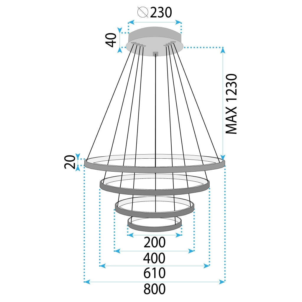 Lampa Wisząca Lhj014-cp4 Black