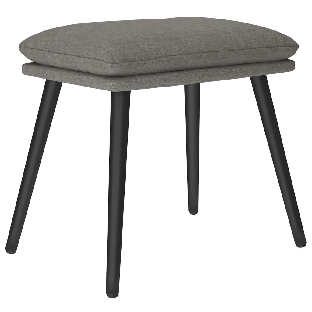 Poggiapiedi Grigio Chiaro 45x29,5x35 cm in Tessuto 341493