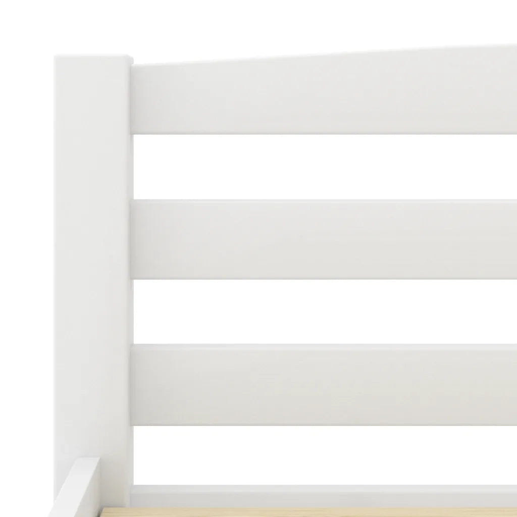 Letto matrimoniale | Letto per adulti | Giroletto senza Materasso Bianco 200x200 cm Legno Massello Pino
