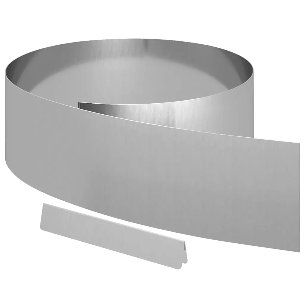 Bordura per Prato 4 pcs Argento 450 x 0,05 x 20 cm 868031