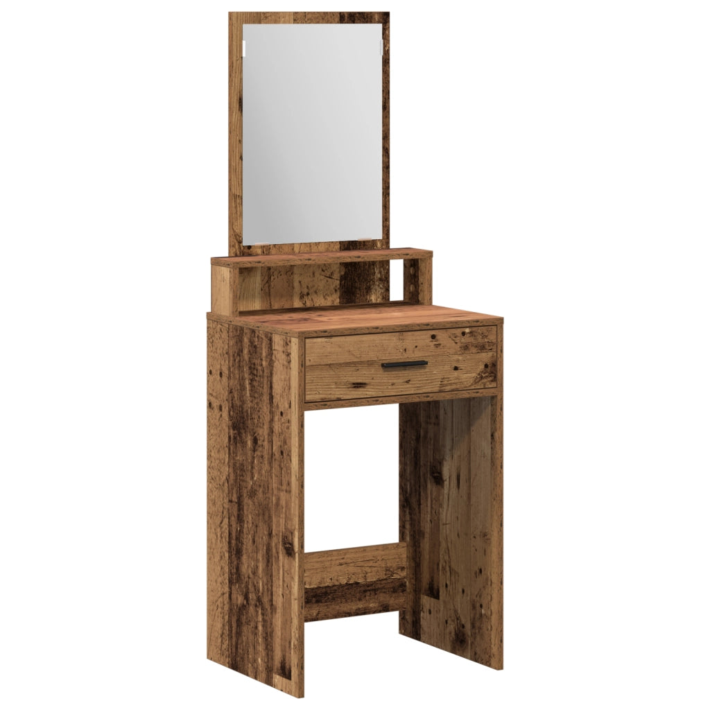 Toeletta  con cassetti in legno antico 50x41x140 cm