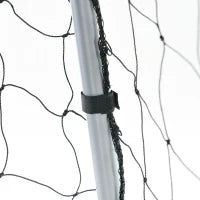 Porta da Calcio Grigia 300x120x200 cm con Viti e Picchetti inclusi, in PE e Metallo