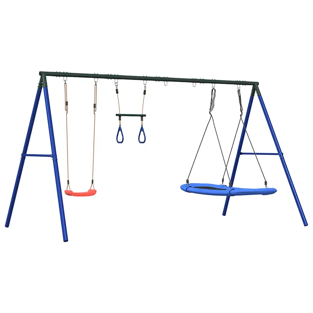 Set Gioco da Esterno con Altalena Trapezio e Altalena Nido CFW4341501