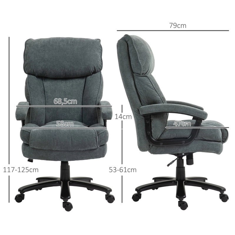 Sedia da ufficio ergonomica grigia, portata 200 kg