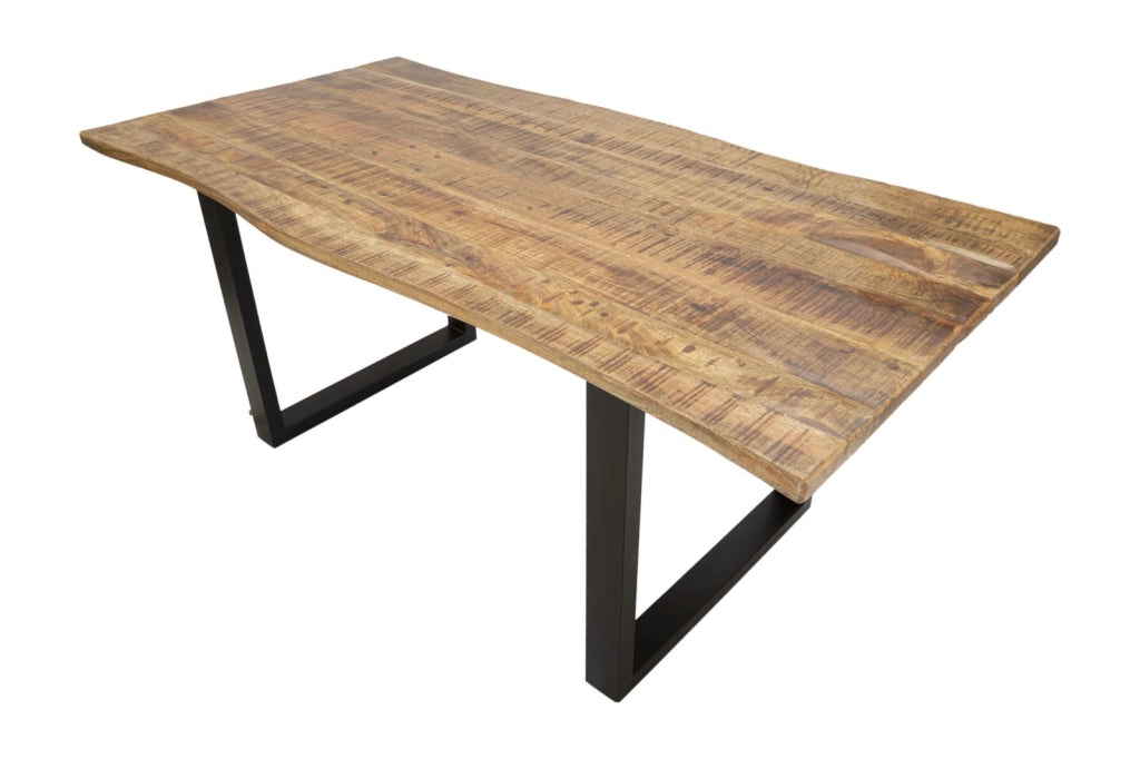 Tavolo da Pranzo Estensibile Edge in Legno di Mango 180x90x77 cm
