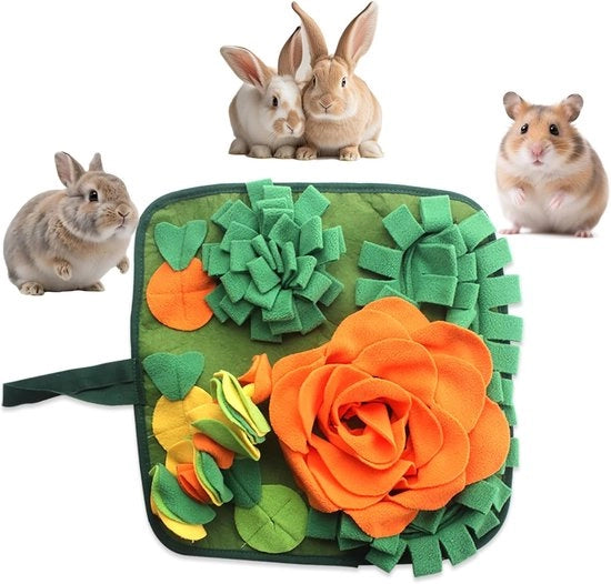 Matassa da Sniffare 17,7 Pollici - Giocattolo da Risolvere Interattivo - Mat di Cibo - Adatto per Piccoli Animali di Compagnia e Giovani Animali