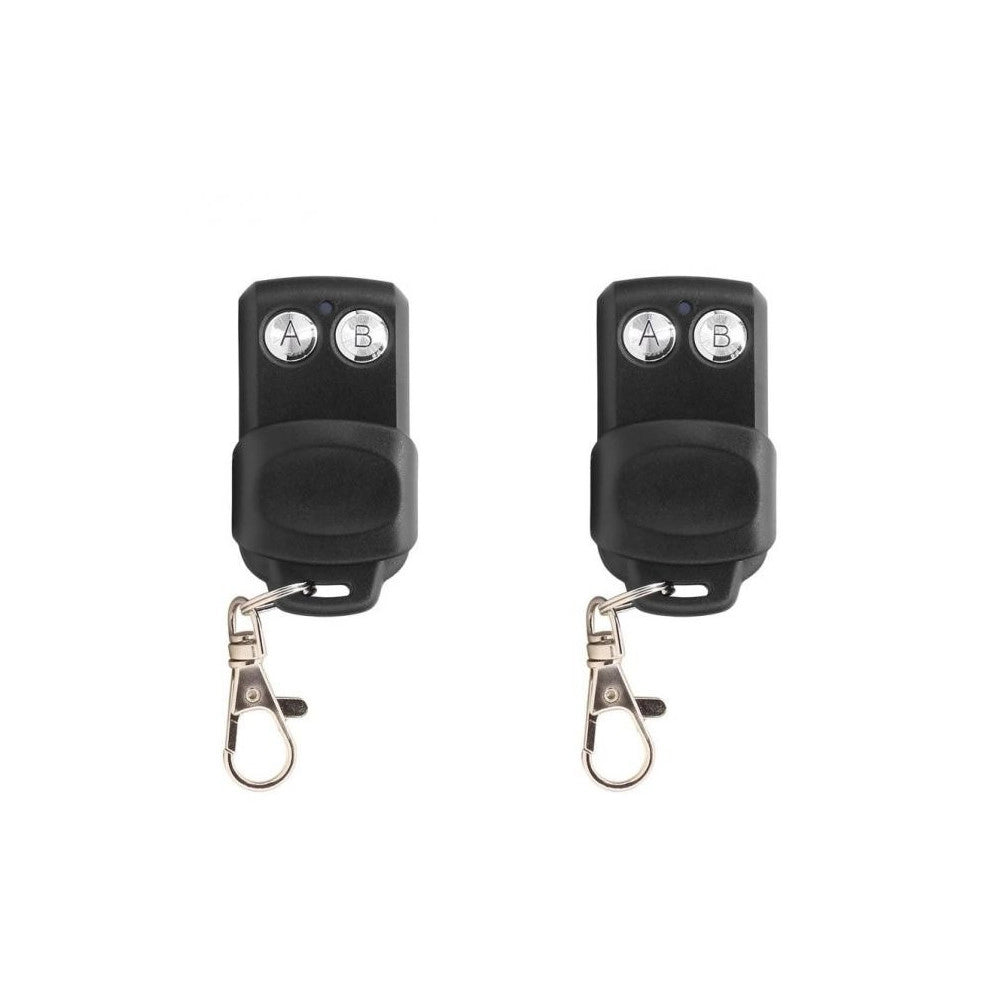 Trade Shop - Kit Ricevitore 2 Telecomandi Universale Radiocomando 433mhz Radio Cancelli Luci -