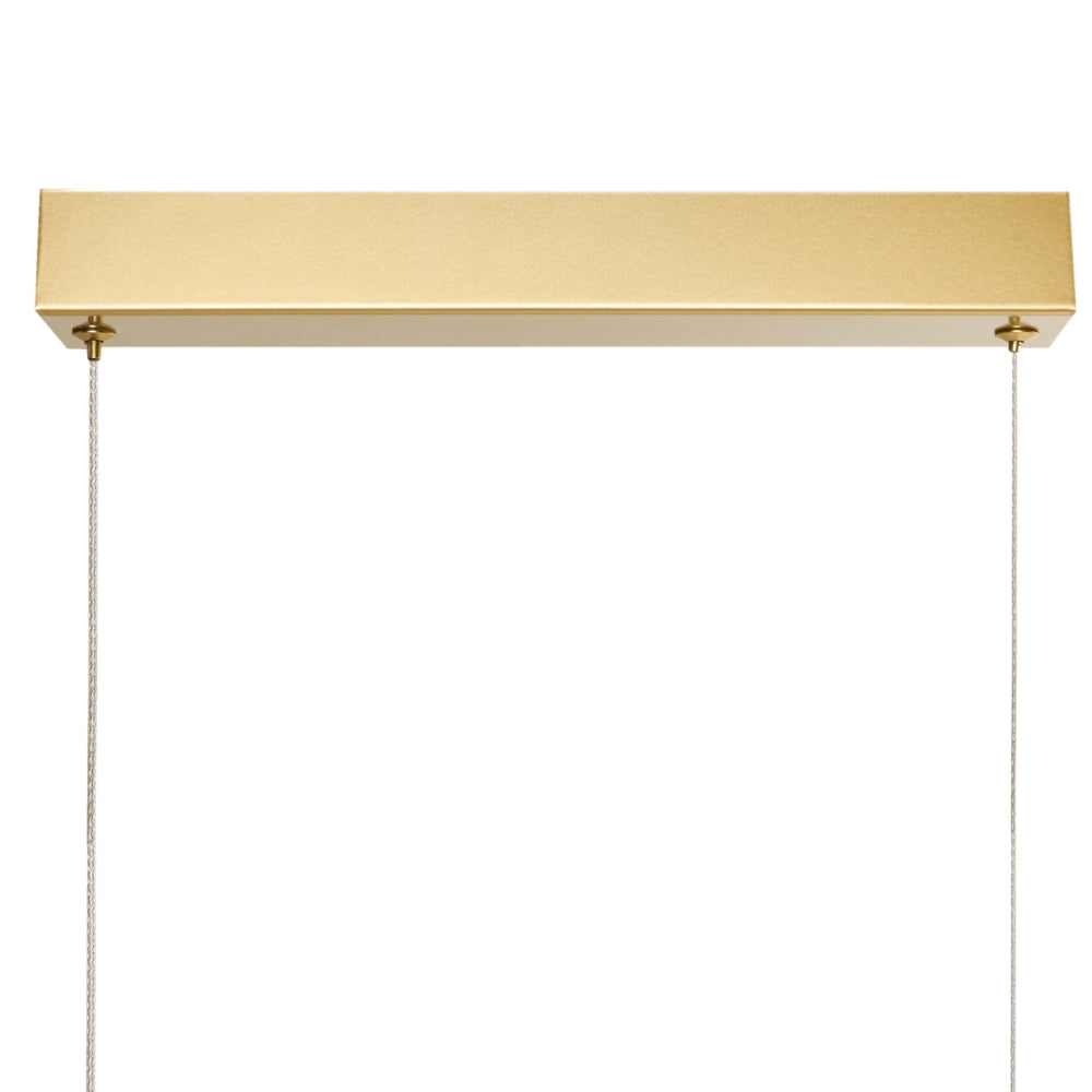 Lampada a sospensione in alluminio oro con paralume in legno di gomma e base in ferro con telecomando Luce a LED integrata