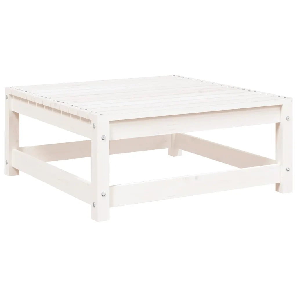 Salotto da Giardino-Set Divani da Giardino2 pz Cuscini Bianchi Massello di Pino 793312