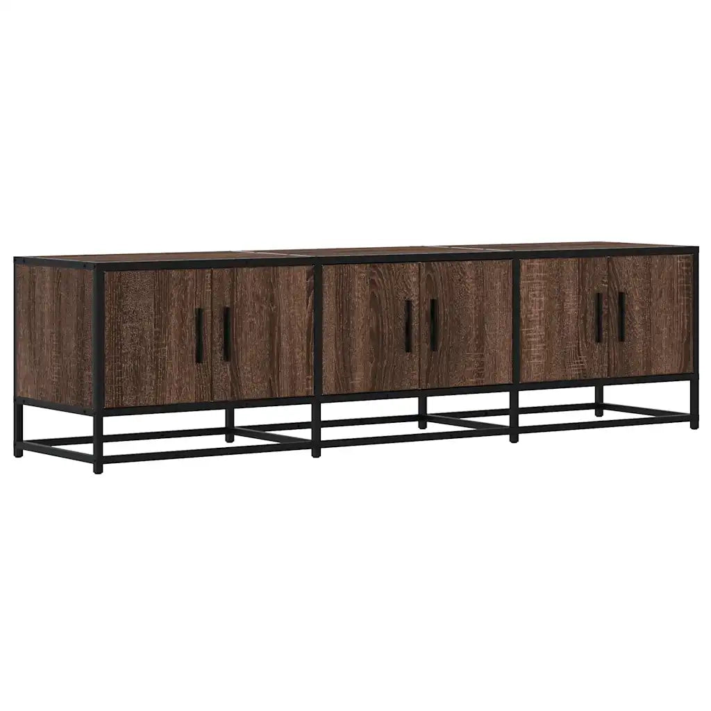 Mobile TV-Credenza per TV-Console TV Rovere Marrone 150x35x41 cm in Truciolato e Metallo