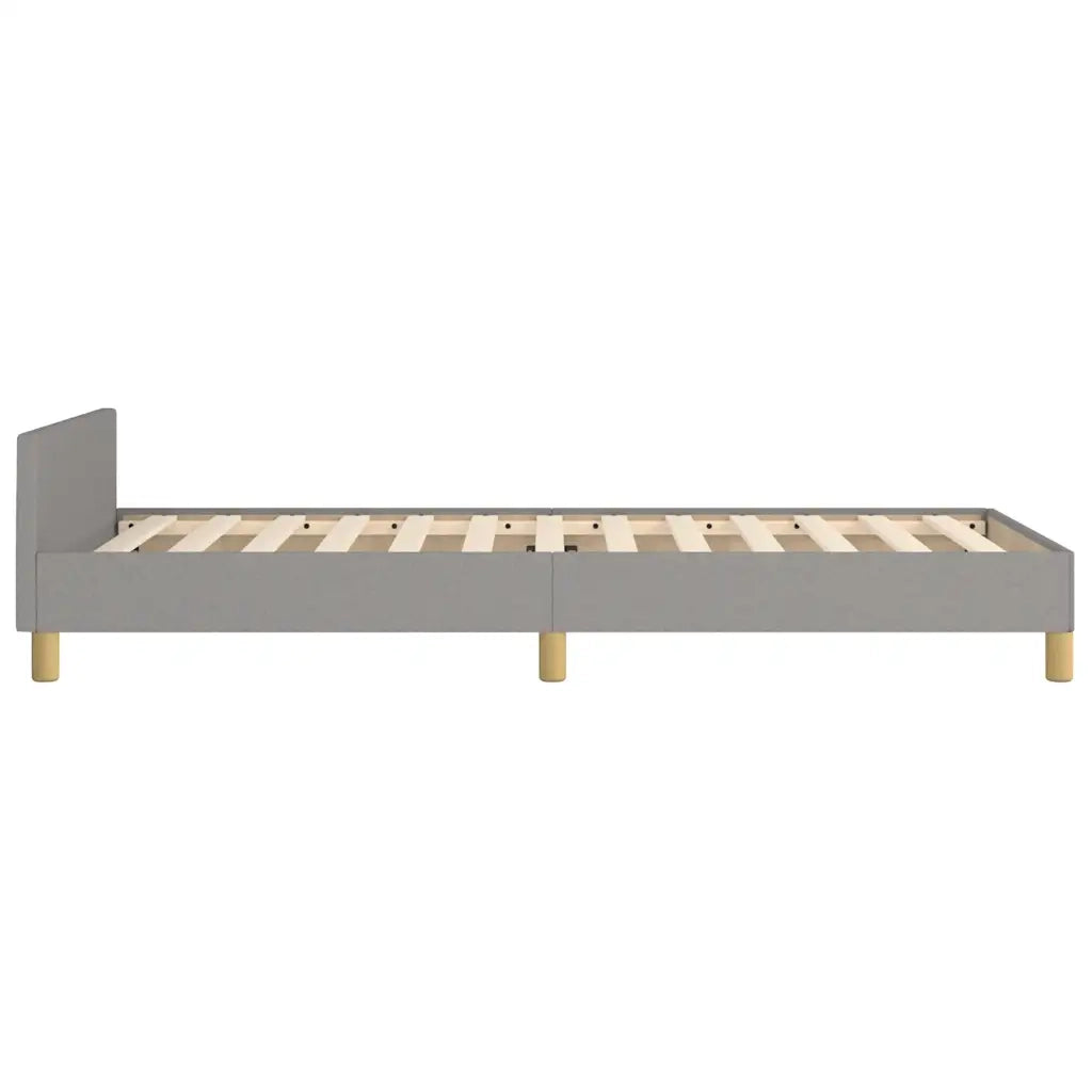 Letto singolo | Letto per adulti | Giroletto senza Materasso Grigio Chiaro 100x200 cm Tessuto
