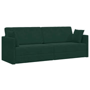 Divano-letto | Sof¨¤ letto | Letto singolo da pavimento Verde Scuro 213 x 70 x 77 cm Velluto