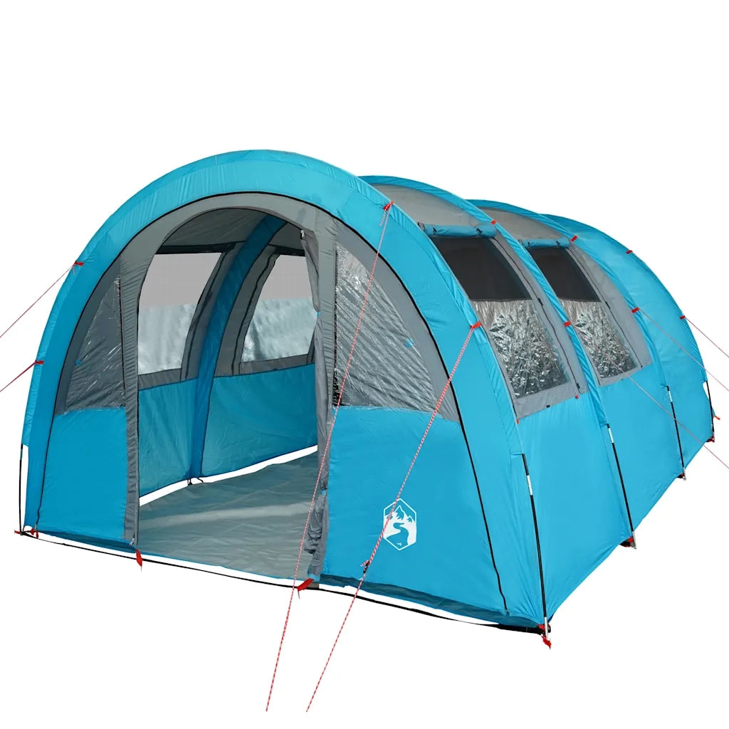 Tenda da Campeggio a Tunnel per 4 Persone Blu Impermeabile 94401