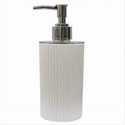 Trade Shop - Dispenser Sapone Liquido Lavandino Bianco Rigato Accessorio Arredo Bagno 79161 -