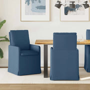 Sedie da pranzo 2 pcs Blu 57 x 67 x 98 cm Tessuto