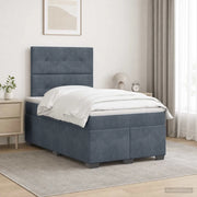 Letto box spring con materasso Grigio Scuro 120 x 200 cm 3455085