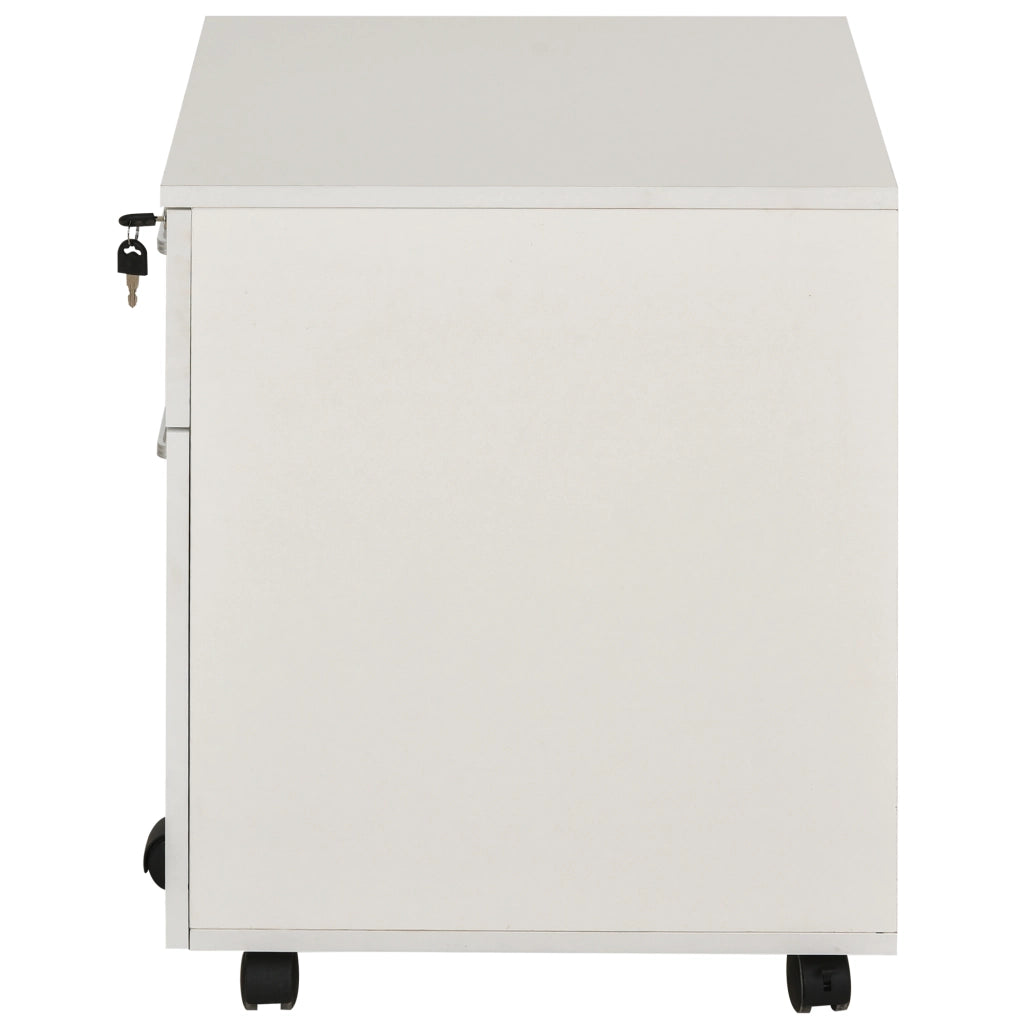 Cassettiera con Ruote per Ufficio ¨C zephmum ¨C 40x49x58 cm Bianco