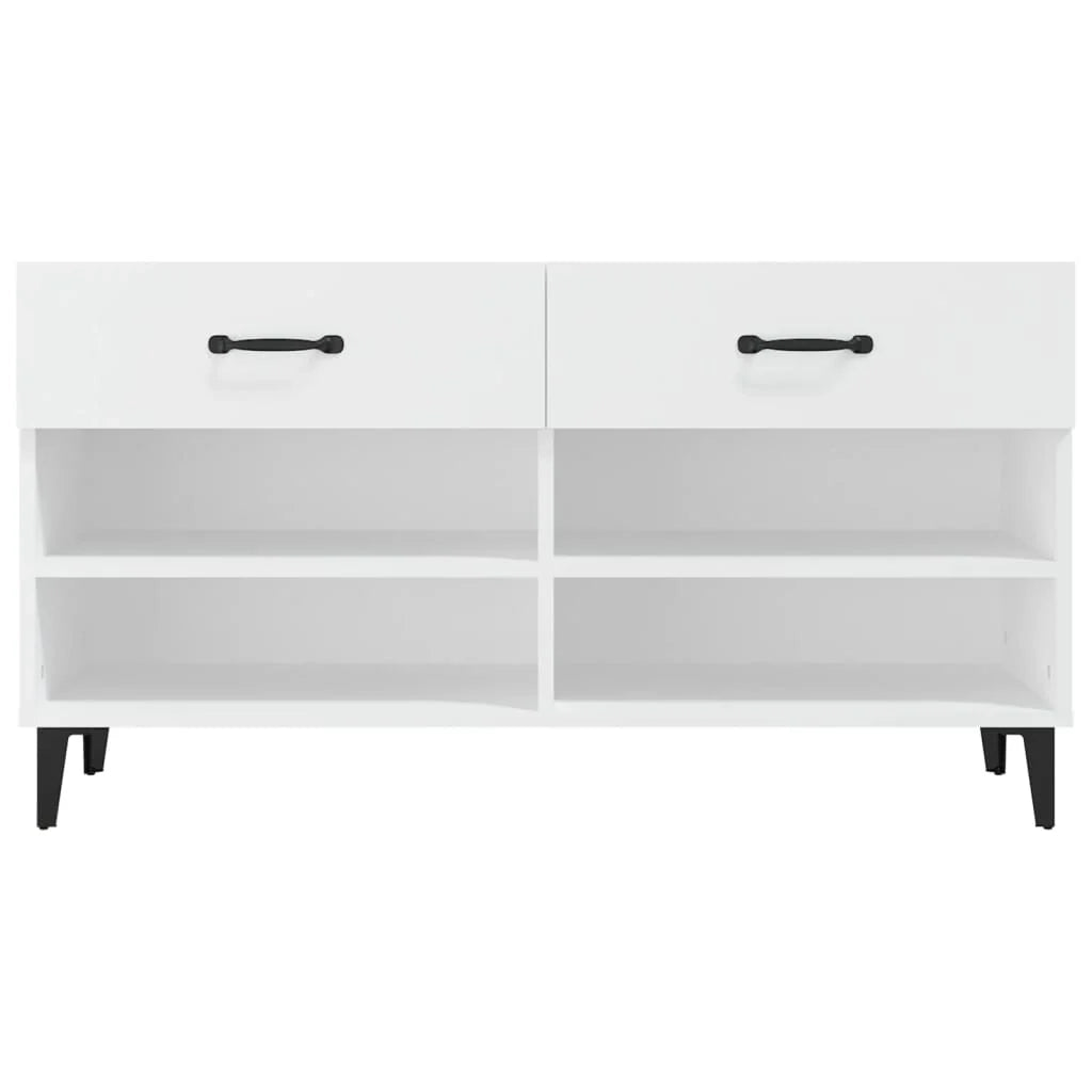 Scarpiera mobile contenitore per scarpe mobile per ingresso/corridoio/soggiorno 102 x 35 x 55 cm legno ingegnerizzato bianco 02_0021420