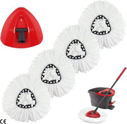 Set di 4 Copricoppe di Sostituzione con Base di Asciugamano Rotante - Compatibile con Triangle Spin Mop - Navicelle di Microfibra di Alta Qualità per Asciugamano Rotante per la Pulizia Efficiente della Superficie