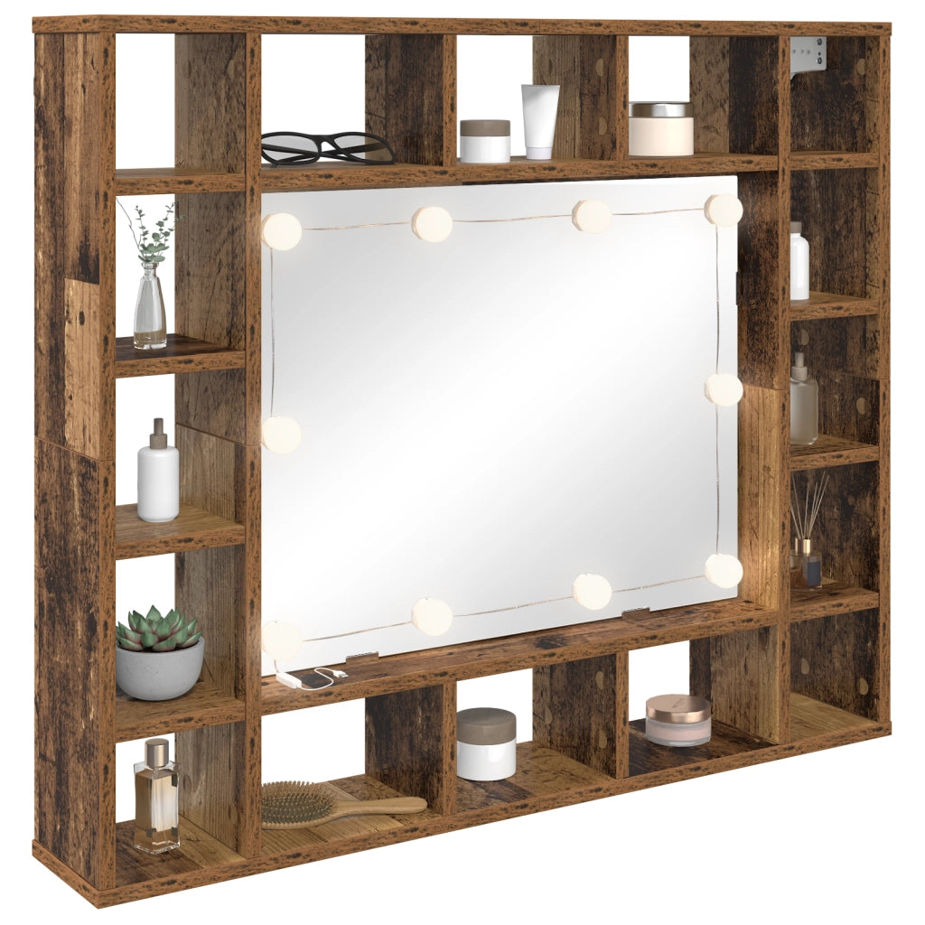 vidaXL Mobiletto per specchio Legno vecchio 91 x 15 x 76.5 cm