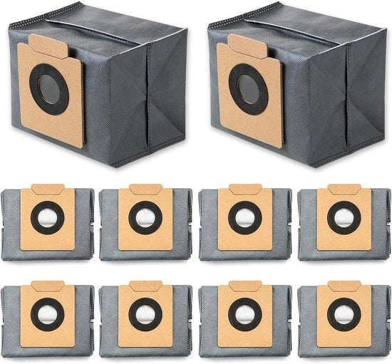 10 sacchi per aspirapolvere compatibili con Eufy Clean X8 Pro / X10 Pro Omni - sacchi per aspirapolvere - sacchi di riserva - set di accessori - Accessori per sacchi per aspirapolvere - sacco per aspirapolvere - Grigio