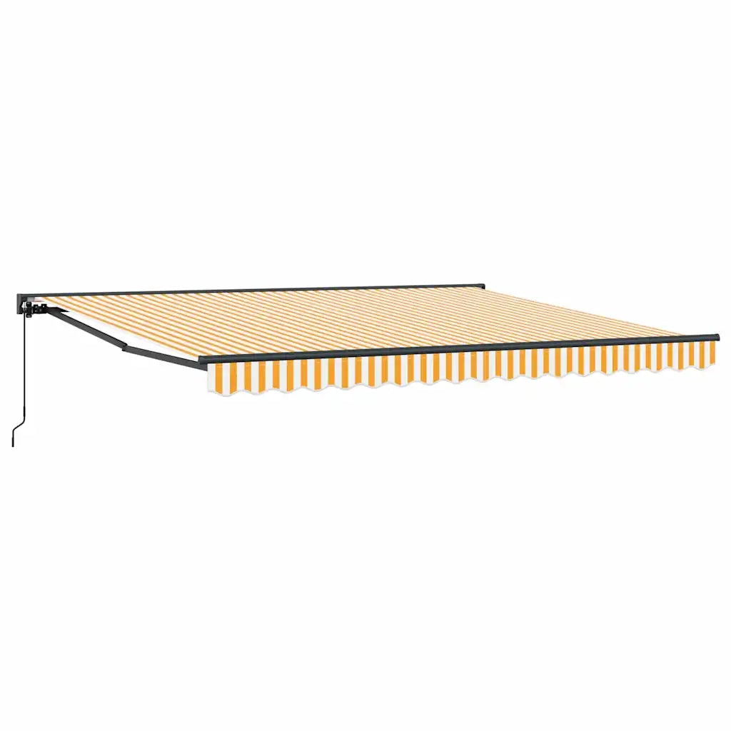 vidaXL Tenda Retrattile Giallo e Bianco 400x300 cm Tessuto