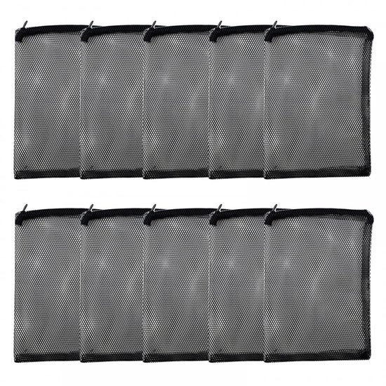Sac di filtraggio 10 pezzi - Tessuto in poliestere antiabrasivo - Adatto per acquario/piscina/lago - Reticolo grosso/fino - Sostenibile - Dimensioni 20/30/40 cm - Filtri per acqua