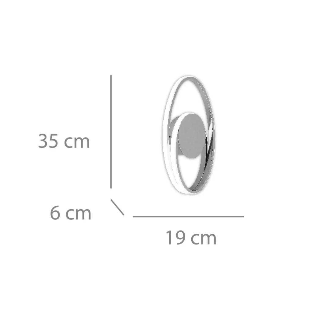 LÚZETE - APPLIQUE LED ALETHIA 24W 4000K CROMO