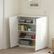 Armadio multiuso 2 ante Aulla, Mobile multifunzione, Armadietto a 2 ante, 120x44h126 cm, Bianco