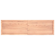 Ripiano Muro | Scaffale a Parete | Mensole Parete Marrone 180x50x(2-4) cm Massello Rovere Trattato