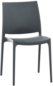 Sedia outdoor Maya impilabile grigio scuro