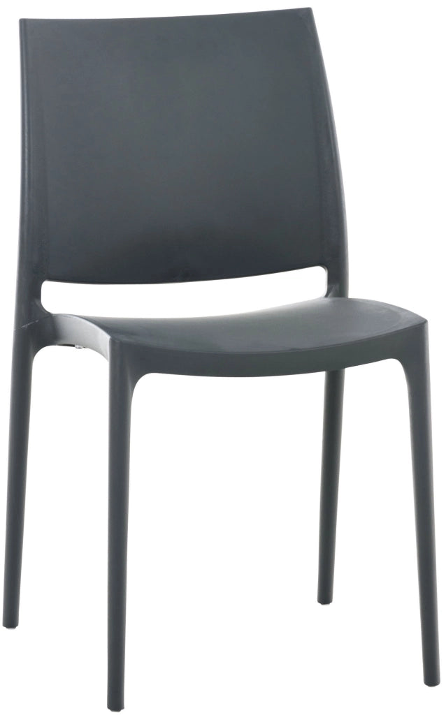 Sedia outdoor Maya impilabile grigio scuro