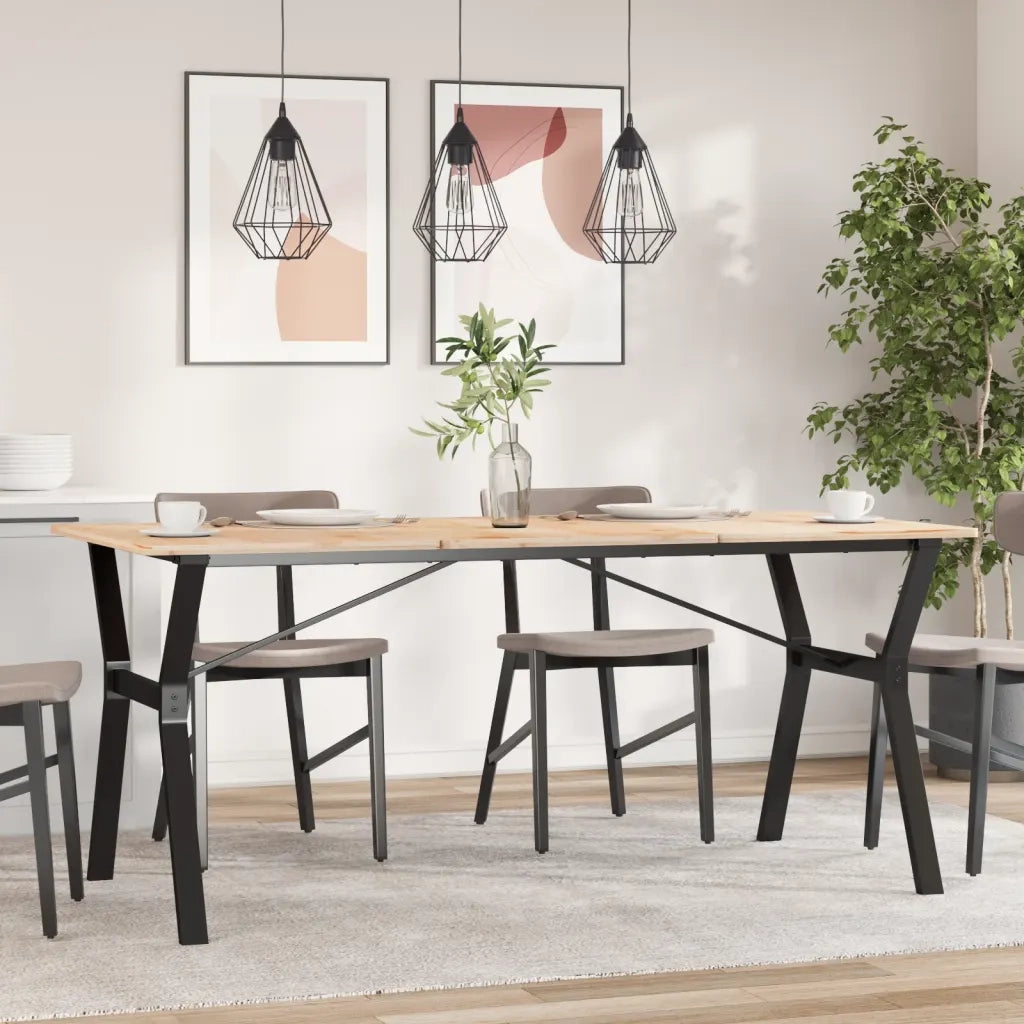 Telaio Gambe a Y per Tavolo da Pranzo | Piede del tavolo 160x80x73 cm in Acciaio